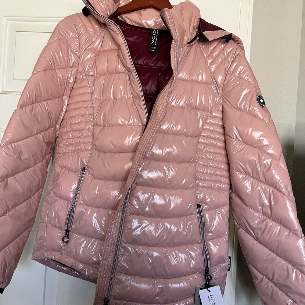 Noize puffer pink/maroon size L with tags